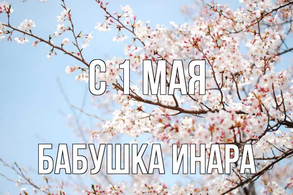 Открытка на каждый день с именем, Бабушка-Инара С 1 мая С 1 мая Прикольная открытка с пожеланием онлайн скачать бесплатно 