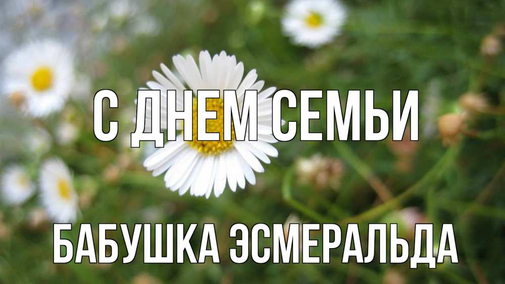 Открытка на каждый день с именем, Бабушка-Эсмеральда С днем семьи с днем семьи Прикольная открытка с пожеланием онлайн скачать бесплатно 