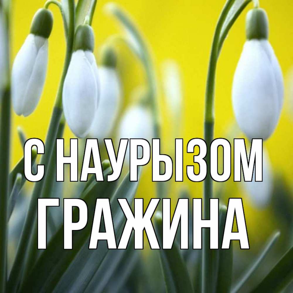 Открытка на каждый день с именем, Гражина С наурызом весенние цветы Прикольная открытка с пожеланием онлайн скачать бесплатно 