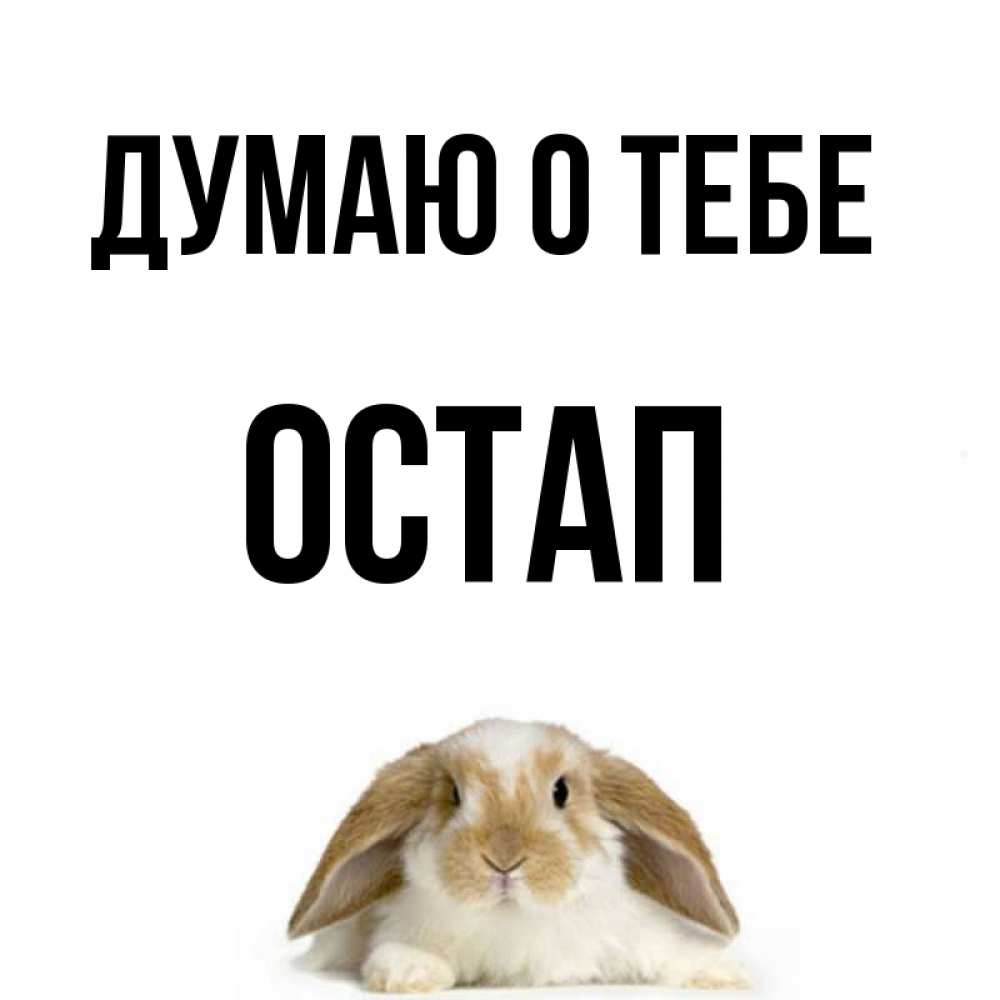 Открытка на каждый день с именем, Остап Думаю о тебе подписать своими руками онлайн Прикольная открытка с пожеланием онлайн скачать бесплатно 