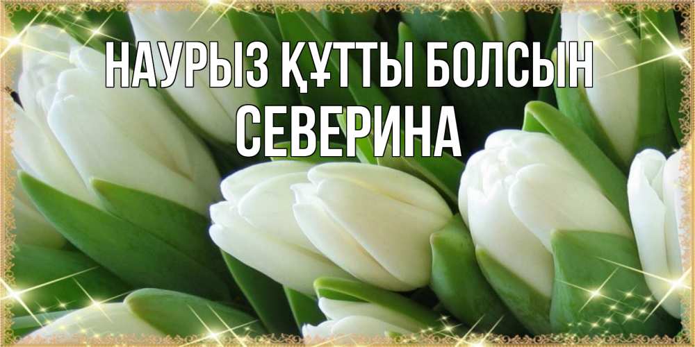 Открытка на каждый день с именем, Северина Наурыз құтты болсын поздравляем с наурызом Прикольная открытка с пожеланием онлайн скачать бесплатно 