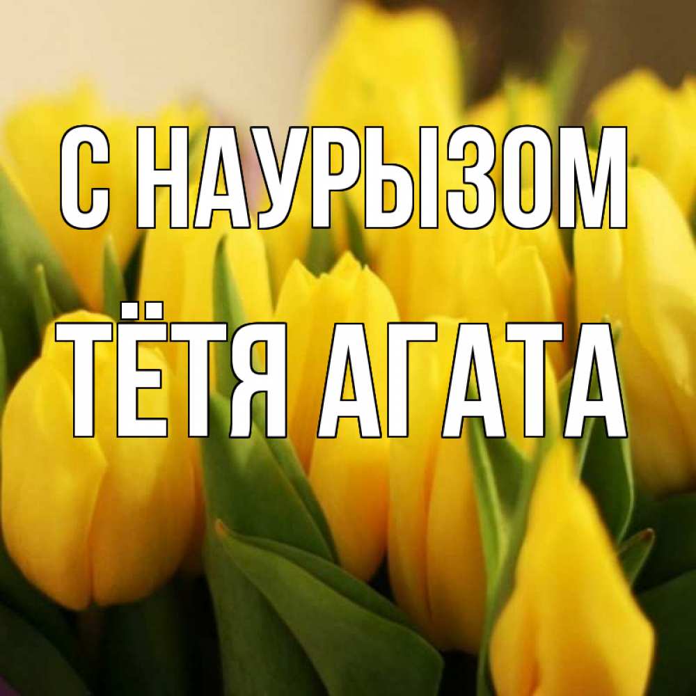 Открытка на каждый день с именем, Тётя-Агата С наурызом цветы Прикольная открытка с пожеланием онлайн скачать бесплатно 