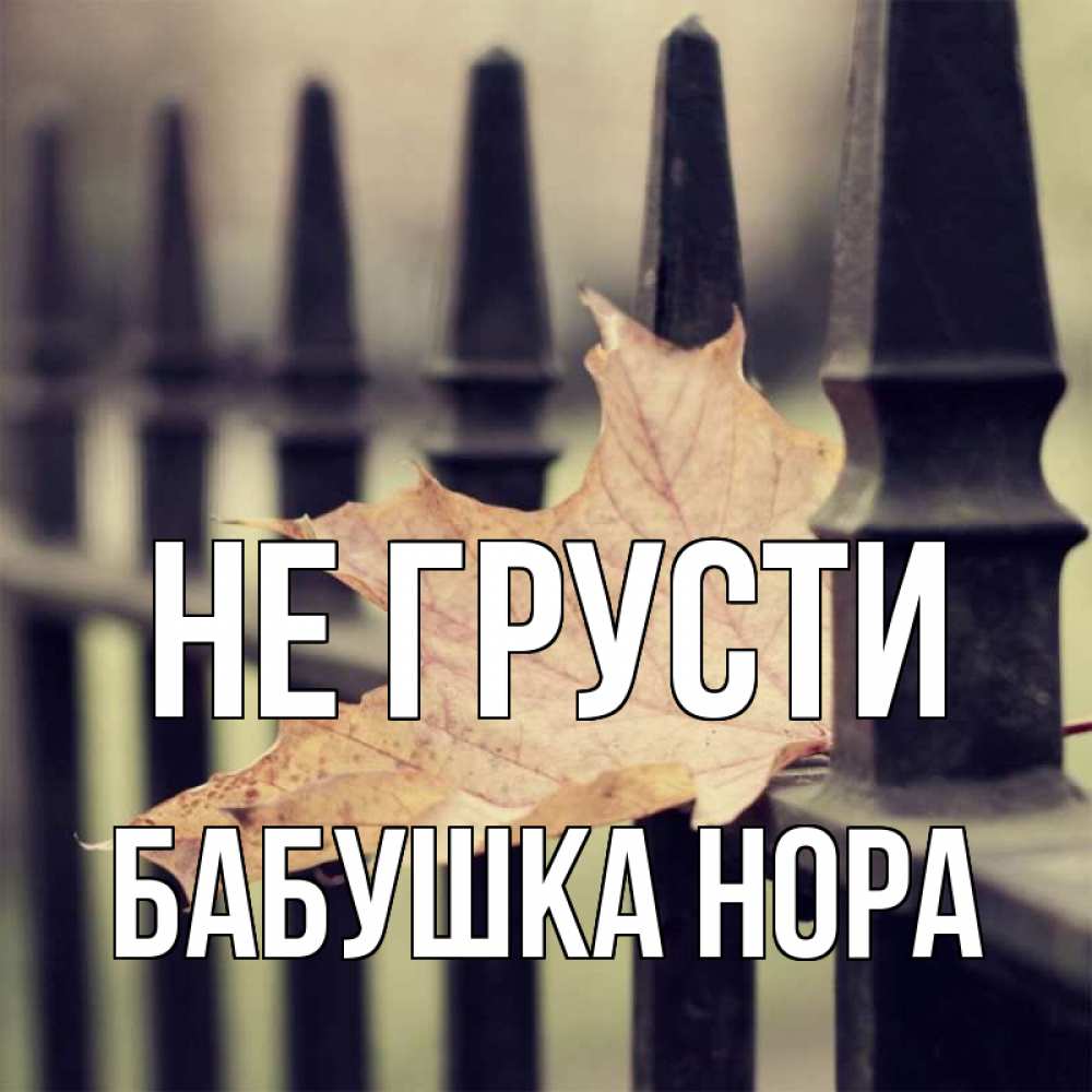 Открытка на каждый день с именем, Бабушка-Нора Не грусти лист клена Прикольная открытка с пожеланием онлайн скачать бесплатно 