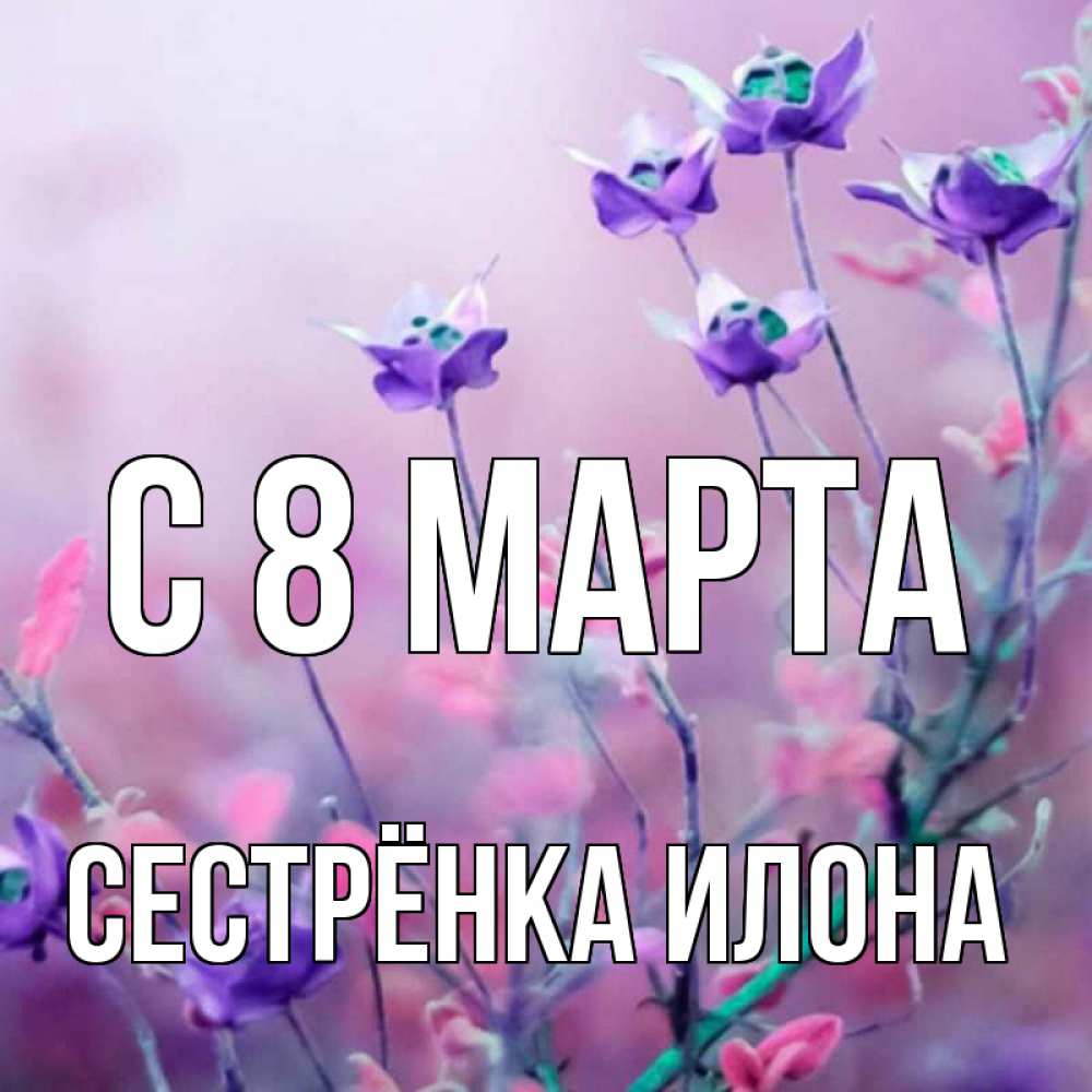 Картинка С 8 марта, Сестрёнка Илона