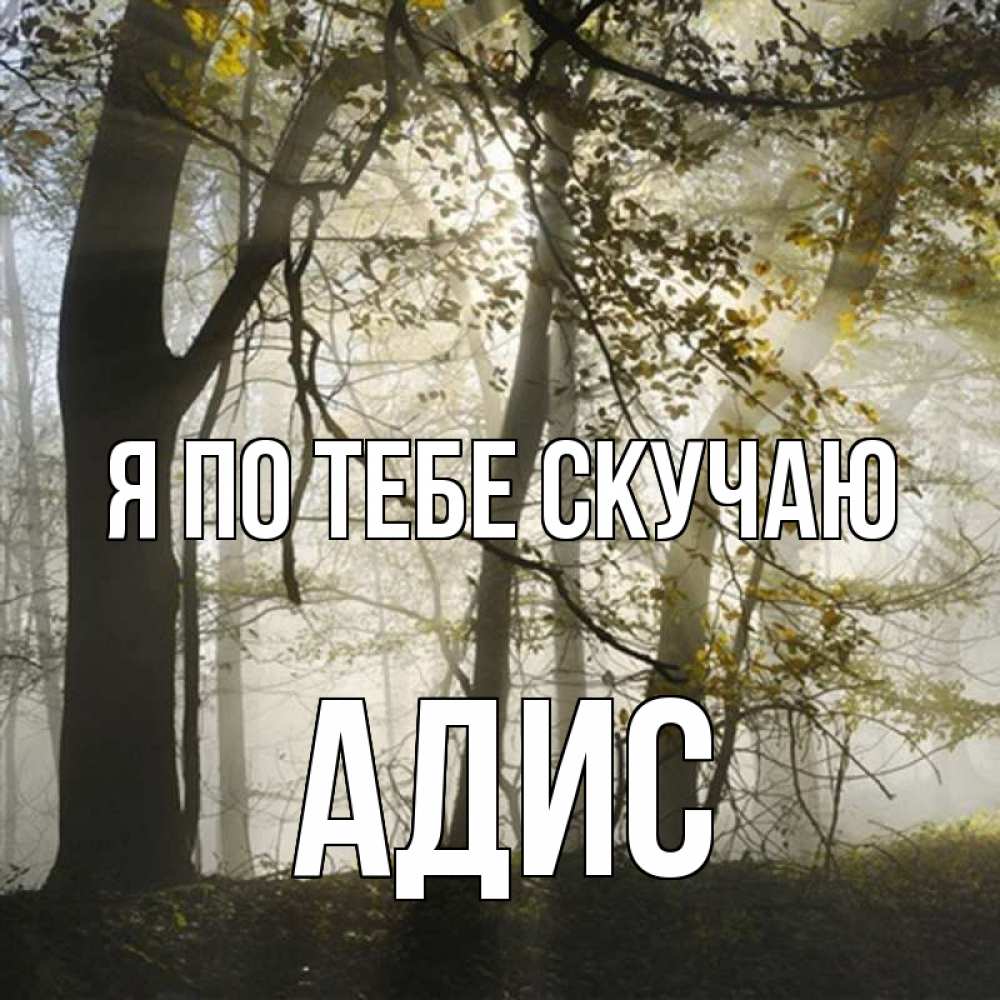 Открытка на каждый день с именем, Адис Я по тебе скучаю грустно Прикольная открытка с пожеланием онлайн скачать бесплатно 