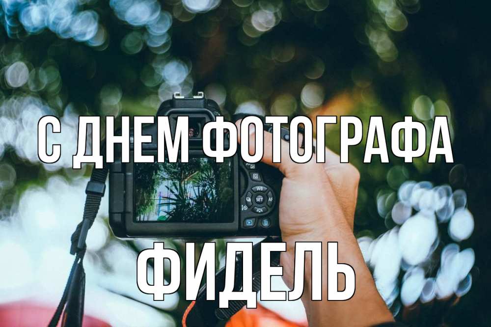 Открытка на каждый день с именем, Фидель С днем фотографа с днем фотографа Прикольная открытка с пожеланием онлайн скачать бесплатно 