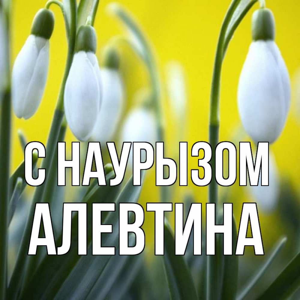 Открытка на каждый день с именем, Алевтина С наурызом весенние цветы Прикольная открытка с пожеланием онлайн скачать бесплатно 
