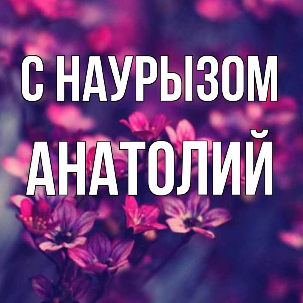 Открытка на каждый день с именем, Анатолий С наурызом небольшие цветы 1 Прикольная открытка с пожеланием онлайн скачать бесплатно 