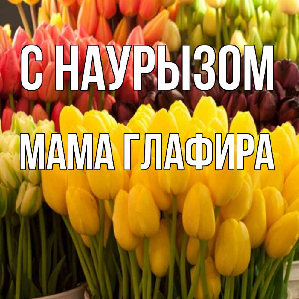 Открытка на каждый день с именем, Мама-Глафира С наурызом цветы Прикольная открытка с пожеланием онлайн скачать бесплатно 