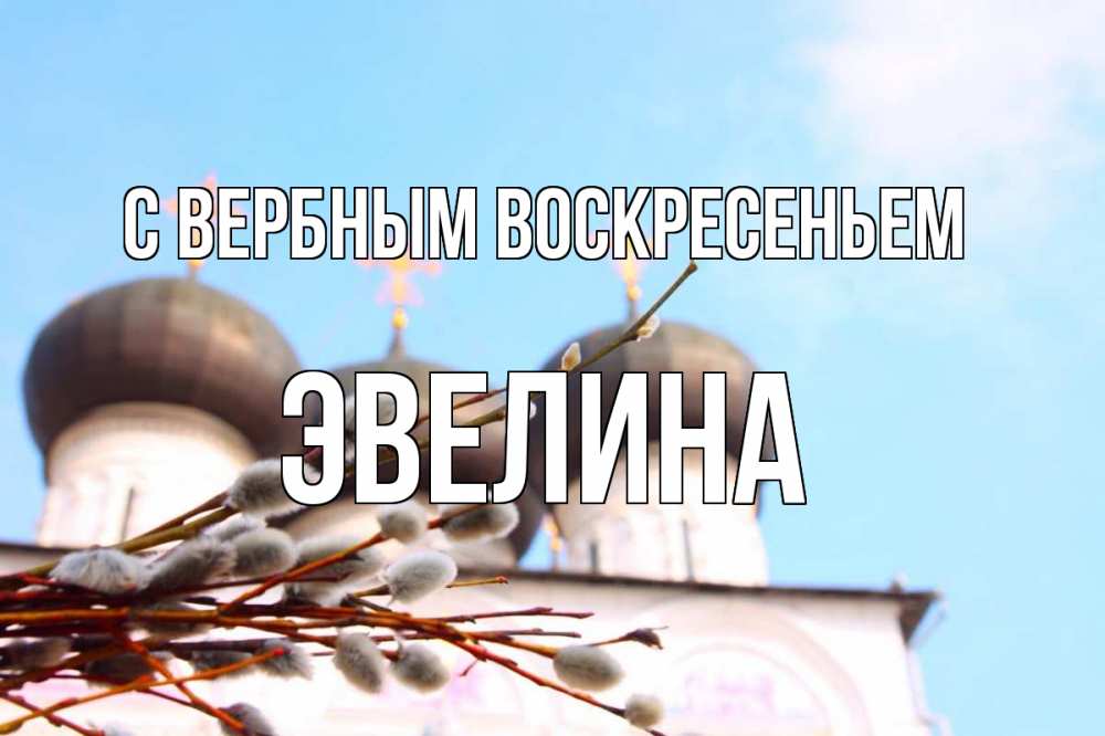 Открытка на каждый день с именем, Эвелина С вербным воскресеньем верба Прикольная открытка с пожеланием онлайн скачать бесплатно 