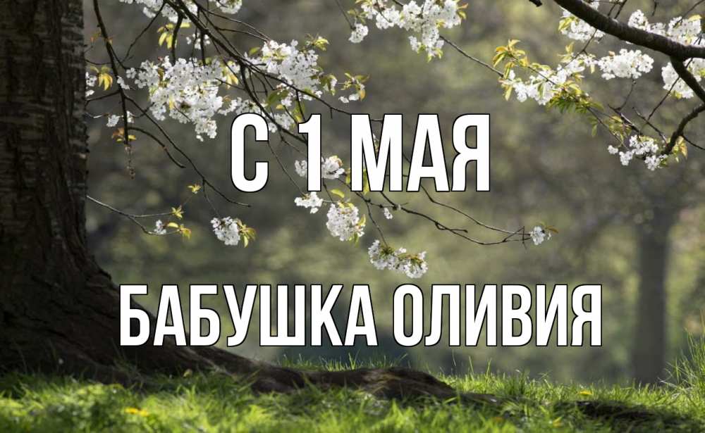 Открытка на каждый день с именем, Бабушка-Оливия С 1 мая С 1 мая Прикольная открытка с пожеланием онлайн скачать бесплатно 