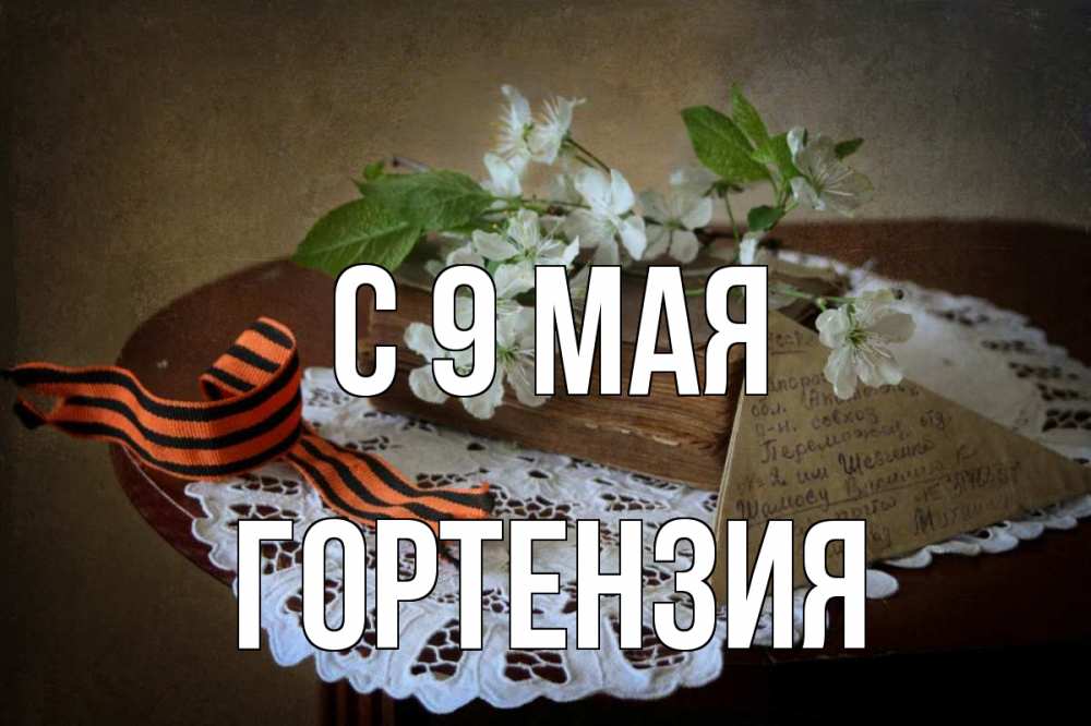 Открытка на каждый день с именем, Гортензия С 9 мая 9 мая Прикольная открытка с пожеланием онлайн скачать бесплатно 