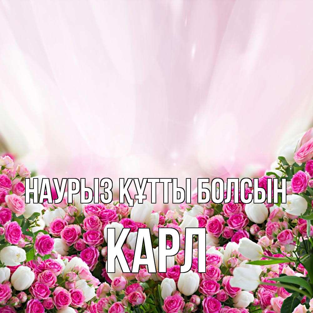 Открытка на каждый день с именем, Карл Наурыз құтты болсын под снегом Прикольная открытка с пожеланием онлайн скачать бесплатно 