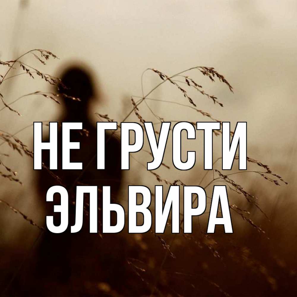 Открытка на каждый день с именем, Эльвира Не грусти грусть Прикольная открытка с пожеланием онлайн скачать бесплатно 