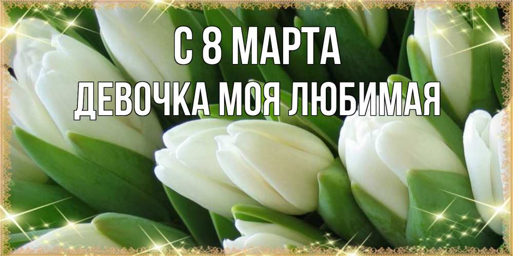 Открытка на каждый день с именем, Девочка-моя-любимая С 8 МАРТА поздравляем с 8 марта Прикольная открытка с пожеланием онлайн скачать бесплатно 