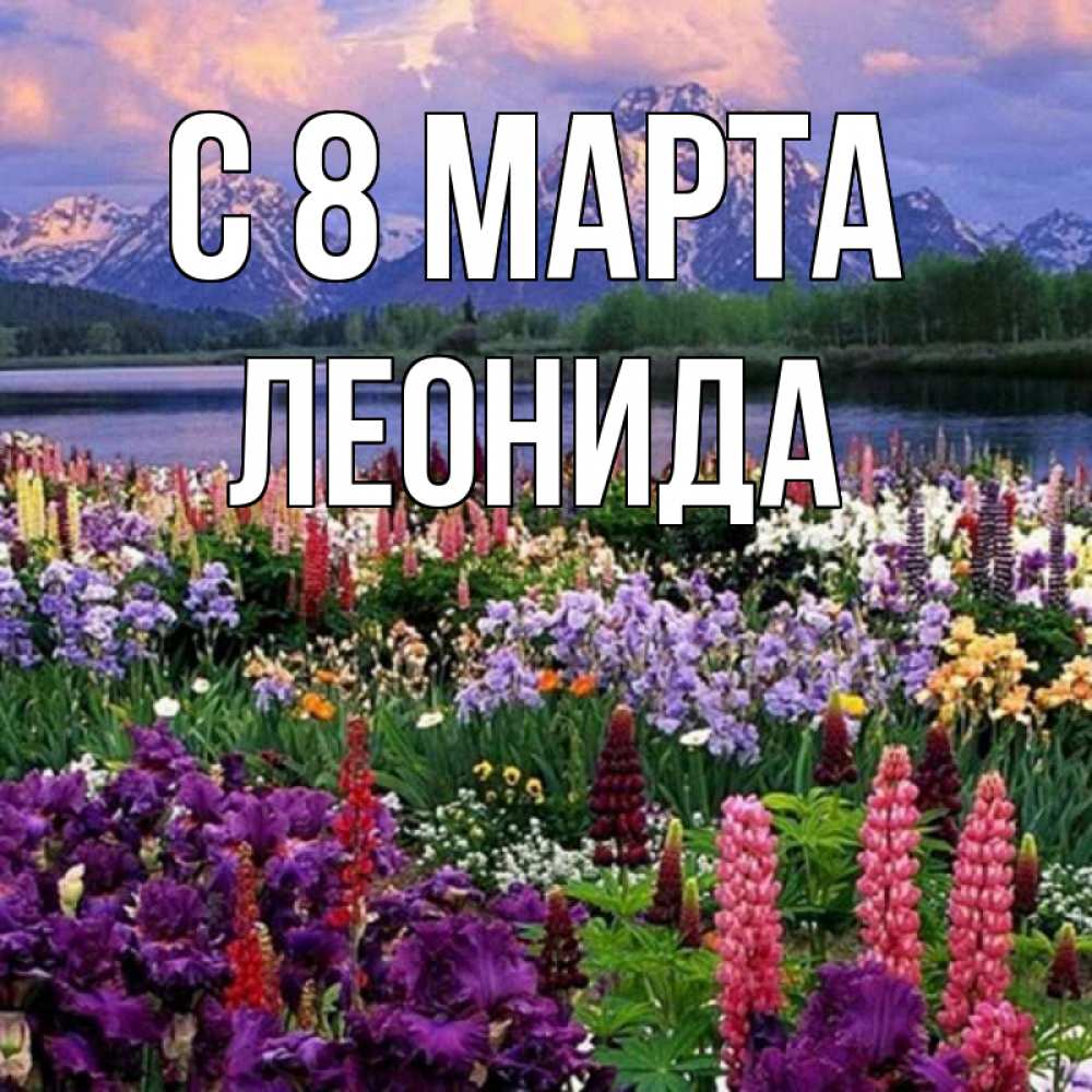 Открытка на каждый день с именем, Леонида С 8 МАРТА международный женский день Прикольная открытка с пожеланием онлайн скачать бесплатно 