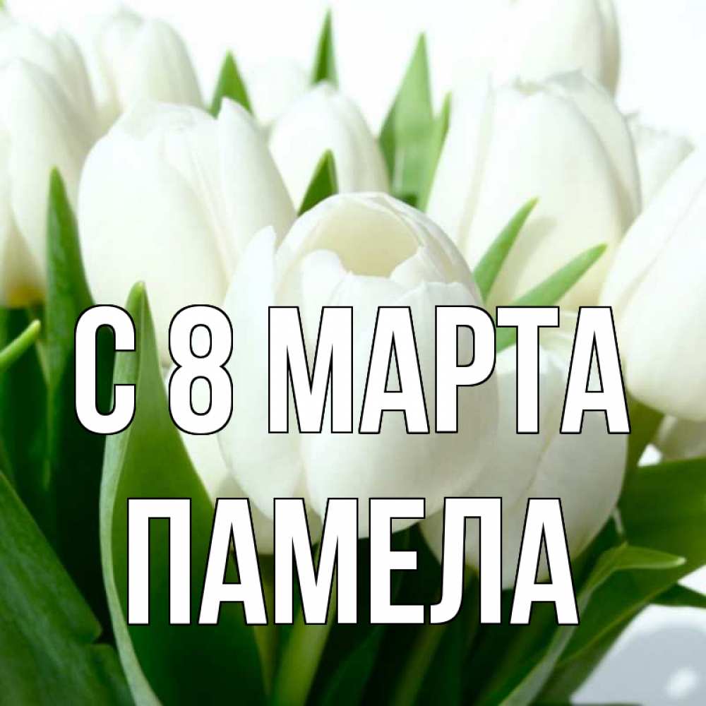 Открытка на каждый день с именем, Памела С 8 марта цветы Прикольная открытка с пожеланием онлайн скачать бесплатно 
