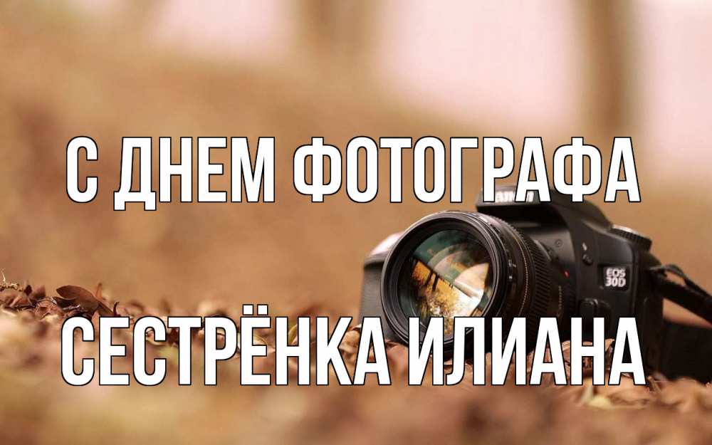 Открытка на каждый день с именем, Сестрёнка-Илиана С днем фотографа с днем фотографа Прикольная открытка с пожеланием онлайн скачать бесплатно 
