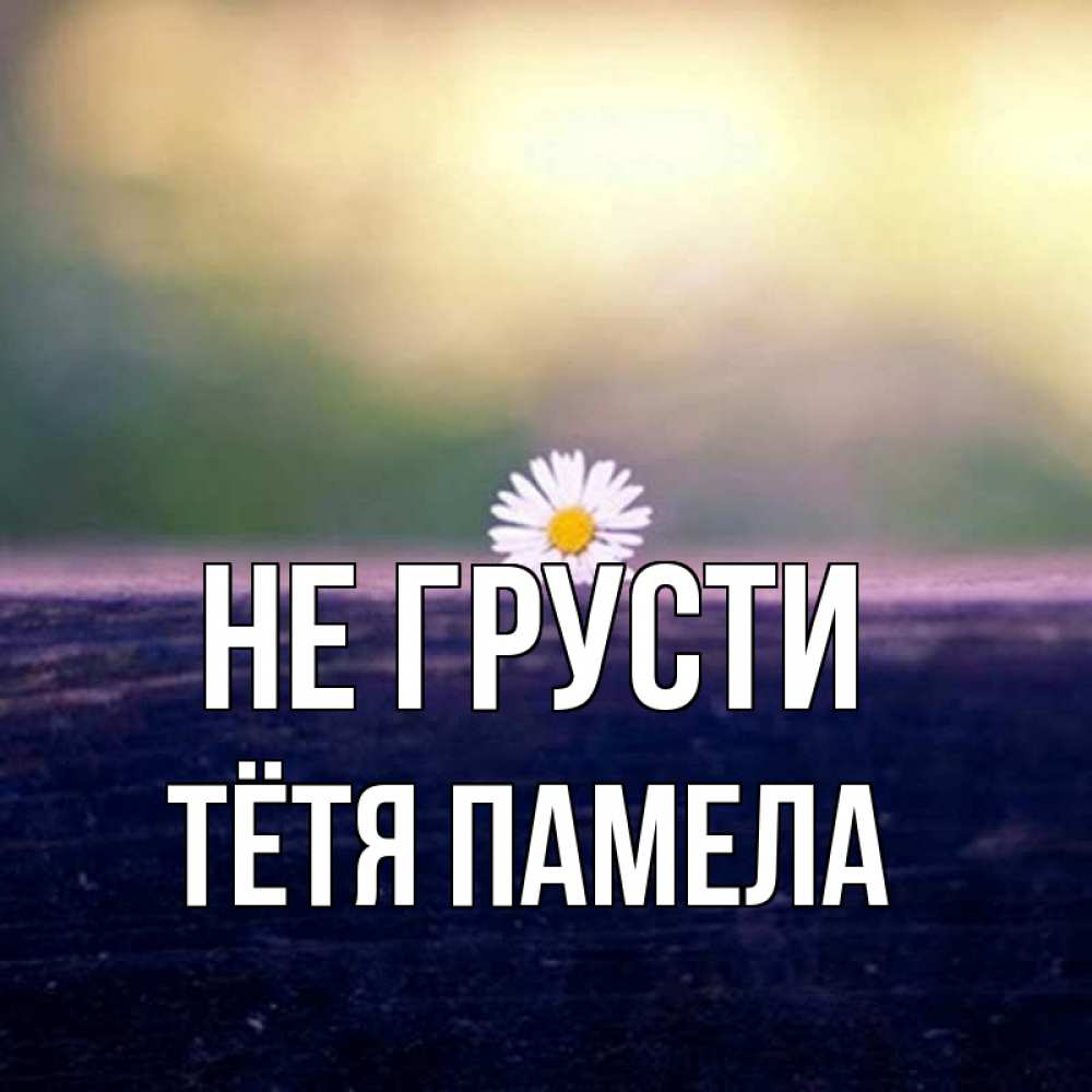 Открытка на каждый день с именем, Тётя-Памела Не грусти красота Прикольная открытка с пожеланием онлайн скачать бесплатно 