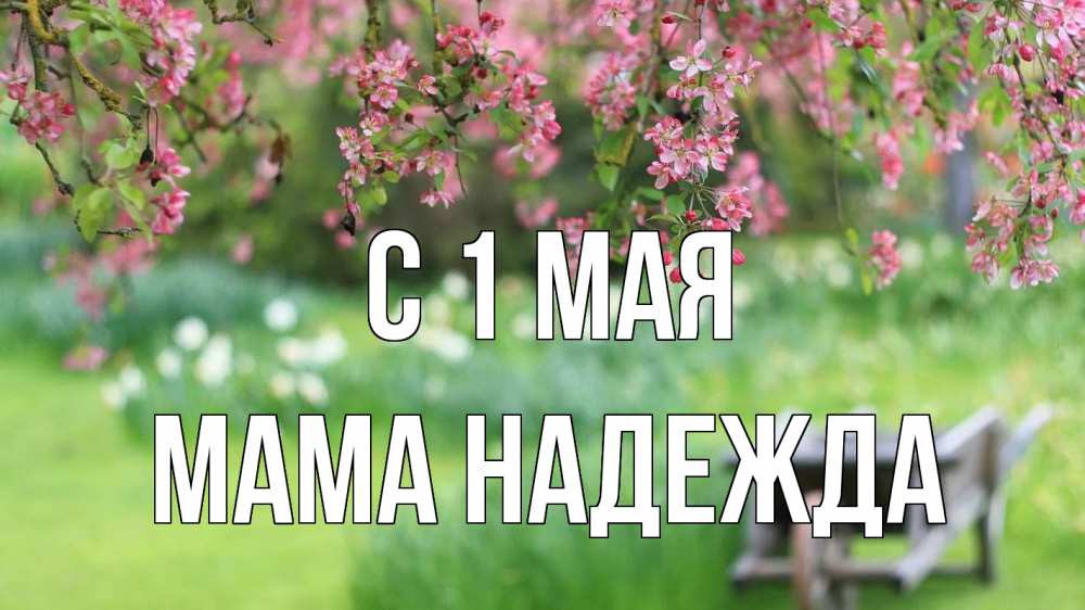 Открытка на каждый день с именем, Мама-Надежда С 1 мая С 1 мая Прикольная открытка с пожеланием онлайн скачать бесплатно 