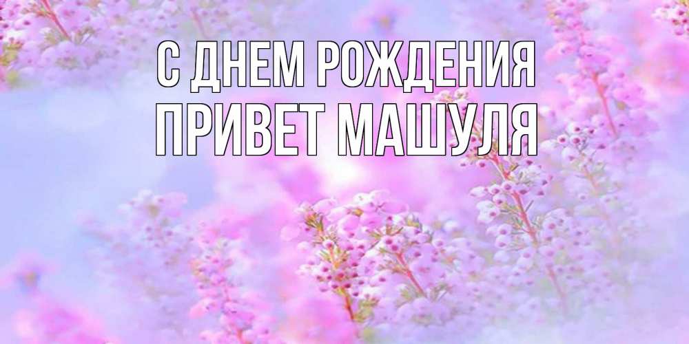 Открытка на каждый день с именем, Привет-Машуля С днем рождения красивая открытка с мелкими цветами Прикольная открытка с пожеланием онлайн скачать бесплатно 