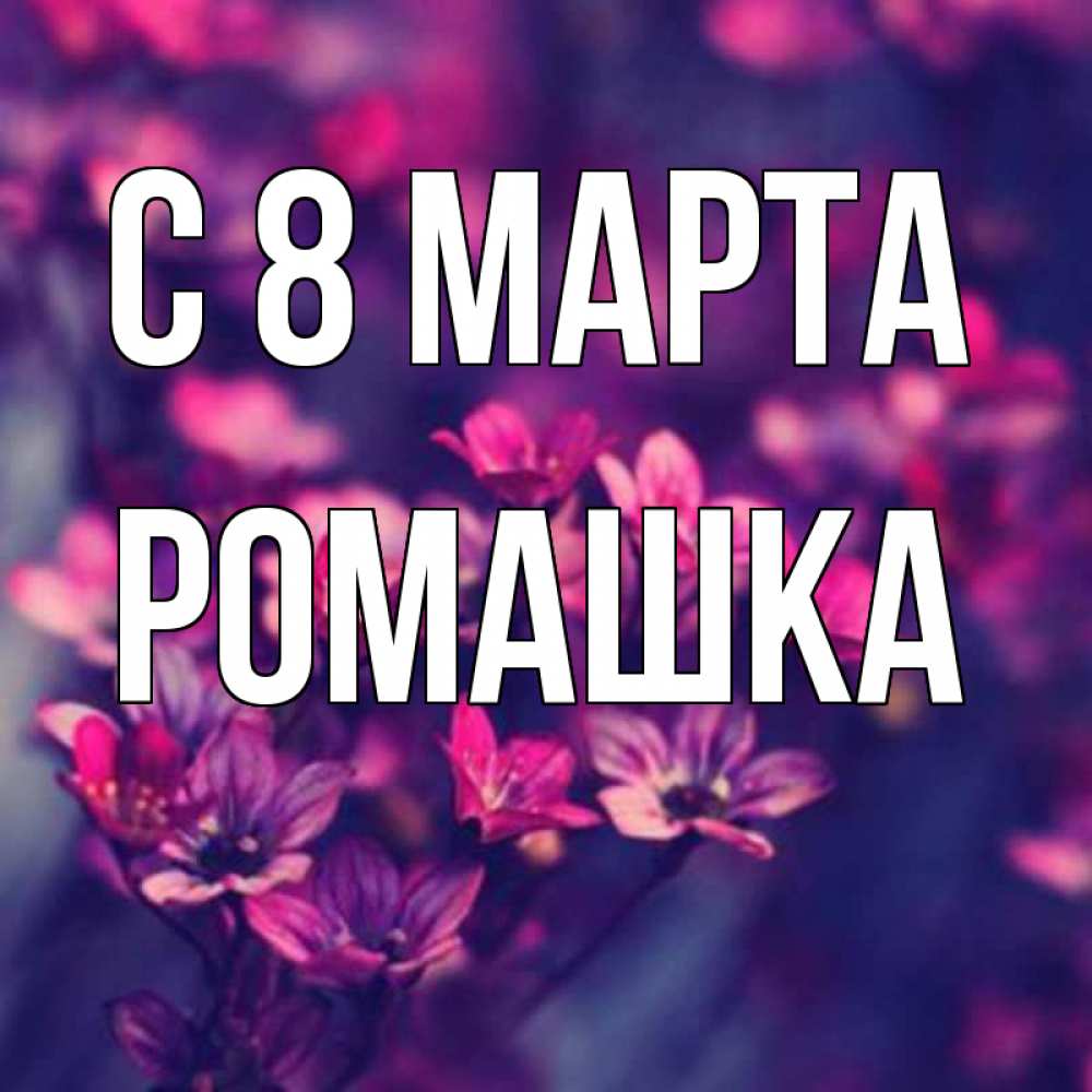 Открытка на каждый день с именем, Ромашка С 8 марта небольшие цветы 1 Прикольная открытка с пожеланием онлайн скачать бесплатно 