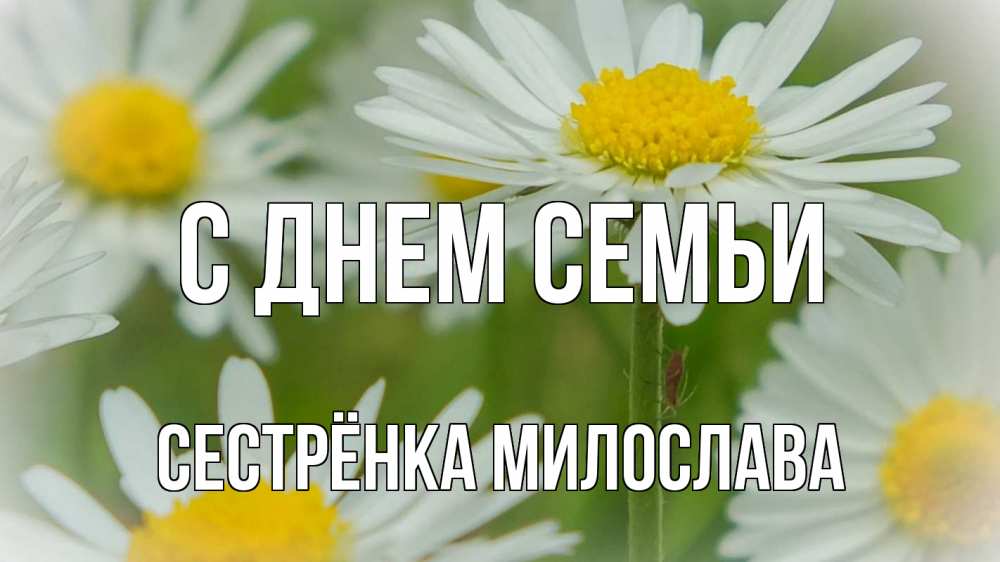 Открытка на каждый день с именем, Сестрёнка-Милослава С днем семьи с днем семьи  1 Прикольная открытка с пожеланием онлайн скачать бесплатно 