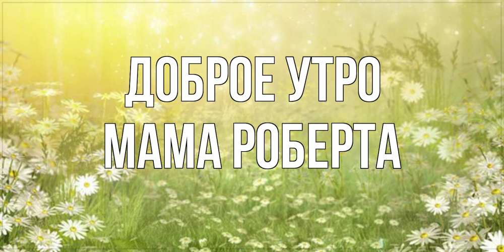 Открытка на каждый день с именем, Мама-Роберта Доброе утро доброе утро Прикольная открытка с пожеланием онлайн скачать бесплатно 