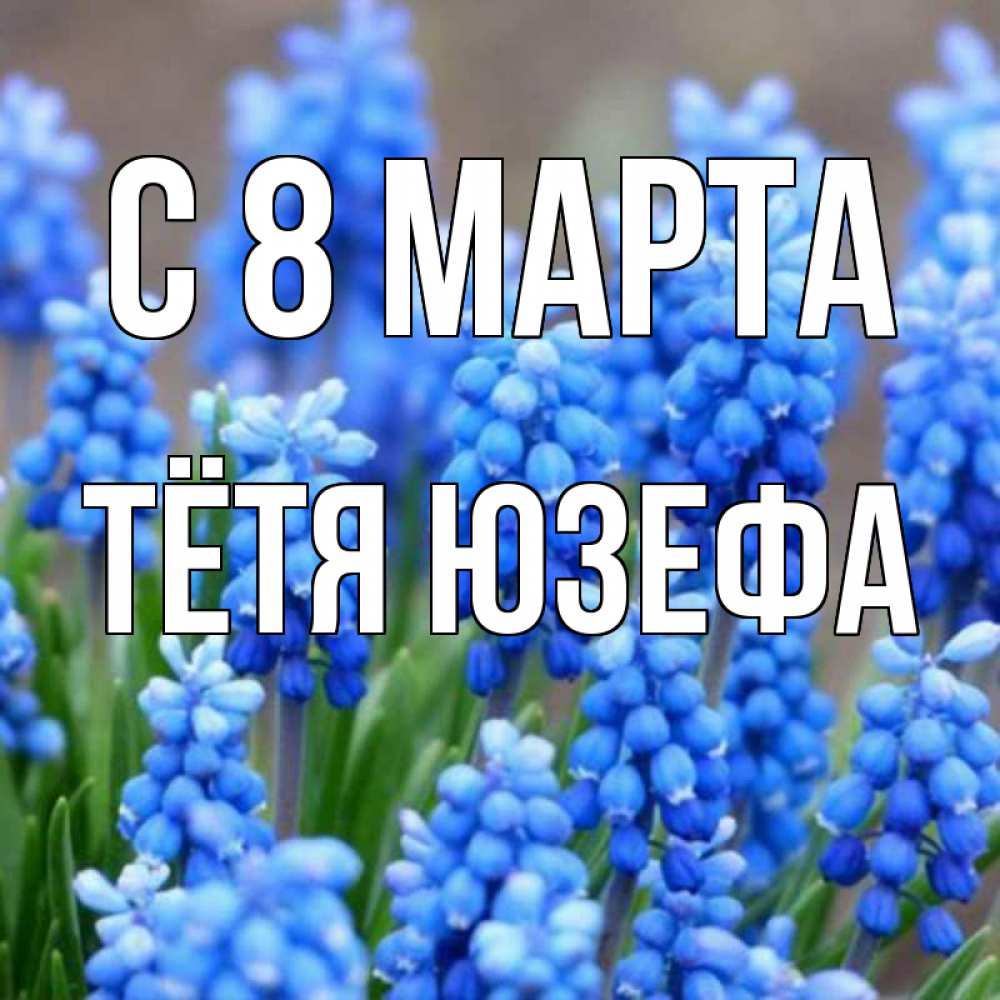 Открытка на каждый день с именем, Тётя-Юзефа С 8 МАРТА Поздравительная открытка для женщин с цветами на праздничную дату Прикольная открытка с пожеланием онлайн скачать бесплатно 