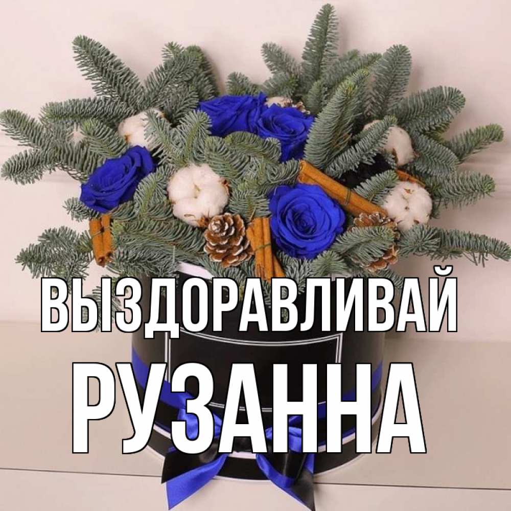 Открытка на каждый день с именем, Рузанна Выздоравливай короче кто то загрузил эти шишки Прикольная открытка с пожеланием онлайн скачать бесплатно 