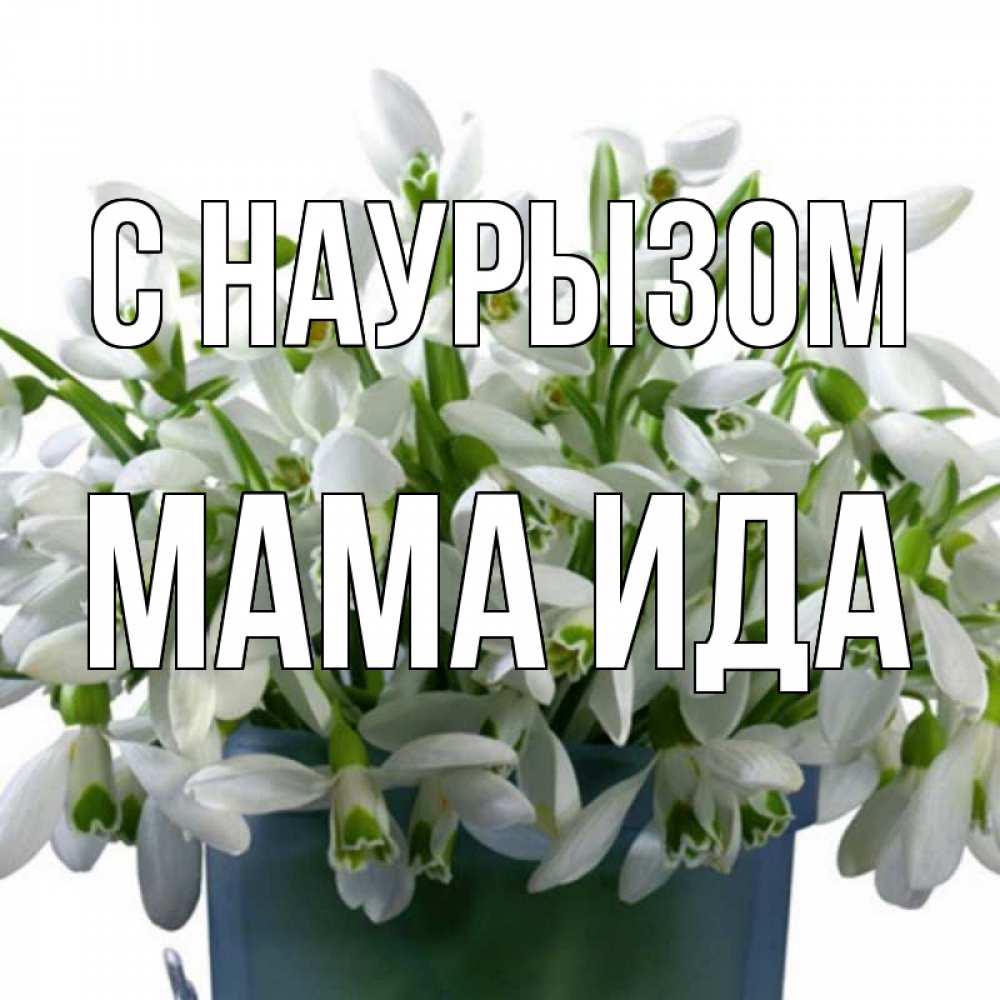 Открытка на каждый день с именем, Мама-Ида С наурызом цветы к наурызу новый год в Казахстане Прикольная открытка с пожеланием онлайн скачать бесплатно 