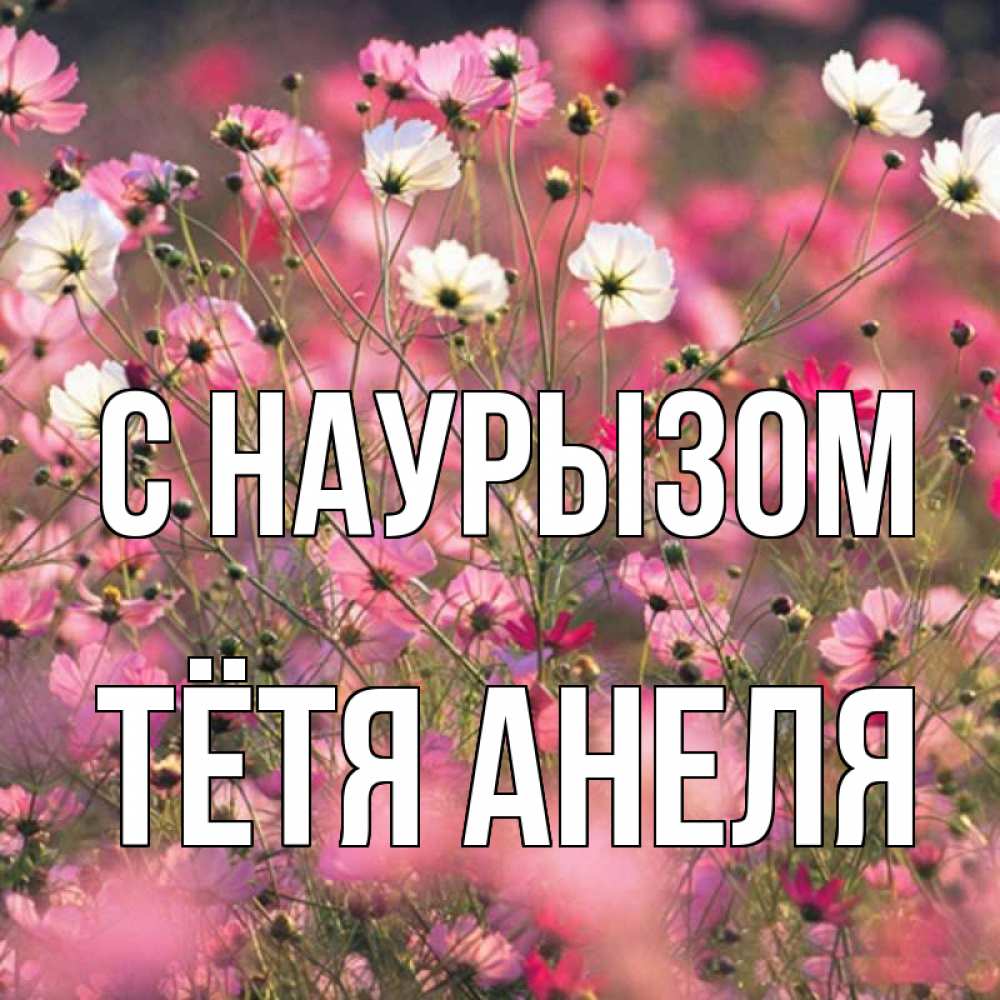 Открытка на каждый день с именем, Тётя-Анеля С наурызом красиво 1 Прикольная открытка с пожеланием онлайн скачать бесплатно 