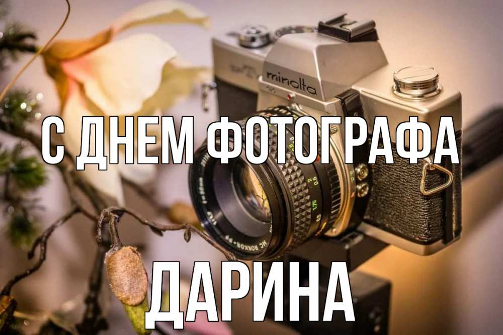 Открытка на каждый день с именем, Дарина С днем фотографа с днем фотографа 1 Прикольная открытка с пожеланием онлайн скачать бесплатно 
