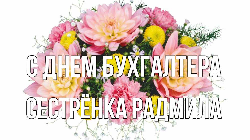 Открытка на каждый день с именем, Сестрёнка-Радмила С днем бухгалтера с днем бухгалтера Прикольная открытка с пожеланием онлайн скачать бесплатно 