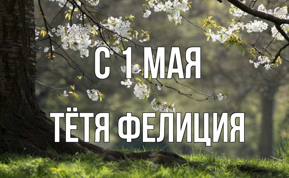 Открытка на каждый день с именем, Тётя-Фелиция С 1 мая С 1 мая Прикольная открытка с пожеланием онлайн скачать бесплатно 