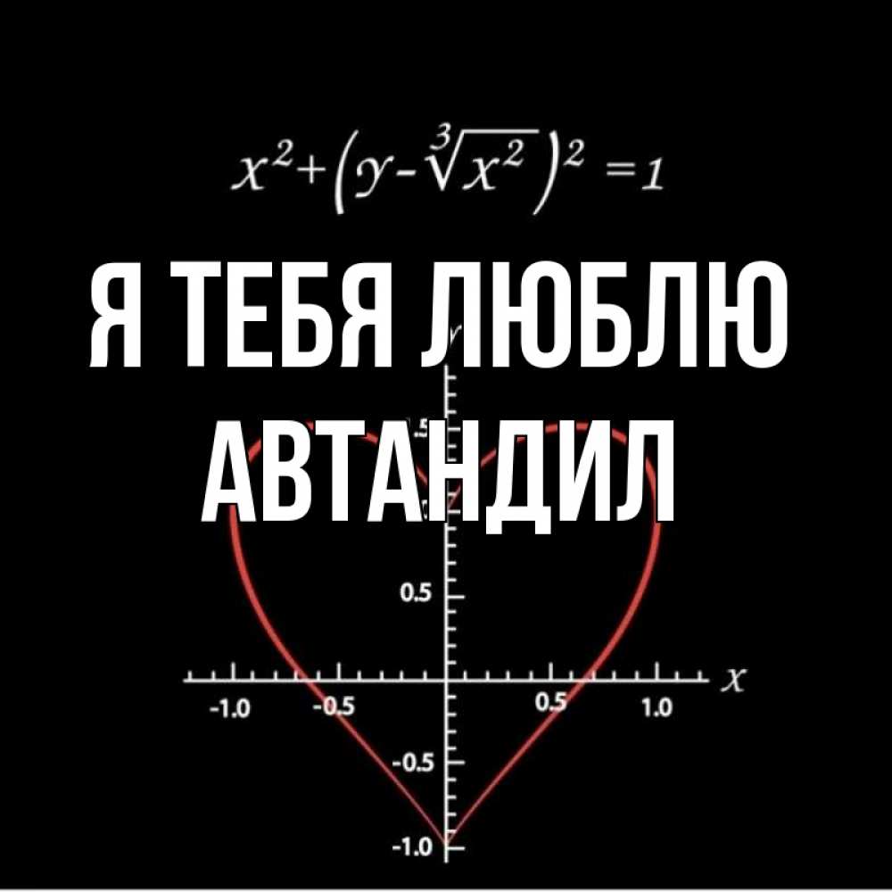 Открытка на каждый день с именем, Автандил Я тебя люблю сердечная формула Прикольная открытка с пожеланием онлайн скачать бесплатно 