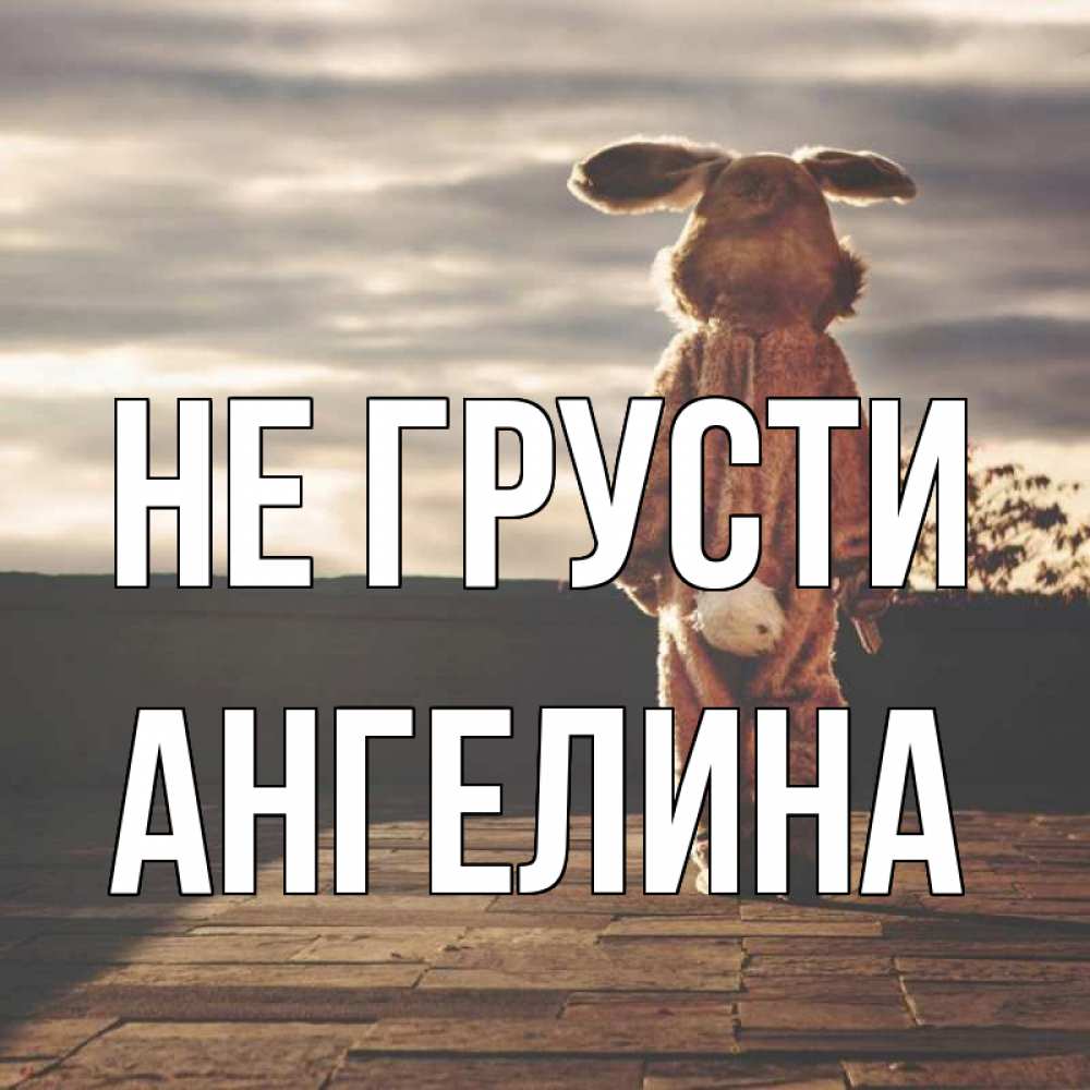 Открытка на каждый день с именем, Ангелина Не грусти со спины Прикольная открытка с пожеланием онлайн скачать бесплатно 