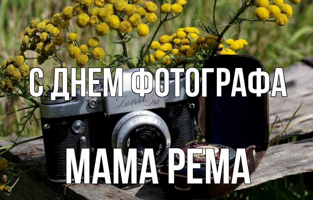 Открытка на каждый день с именем, Мама-Рема С днем фотографа с днем фотографа Прикольная открытка с пожеланием онлайн скачать бесплатно 