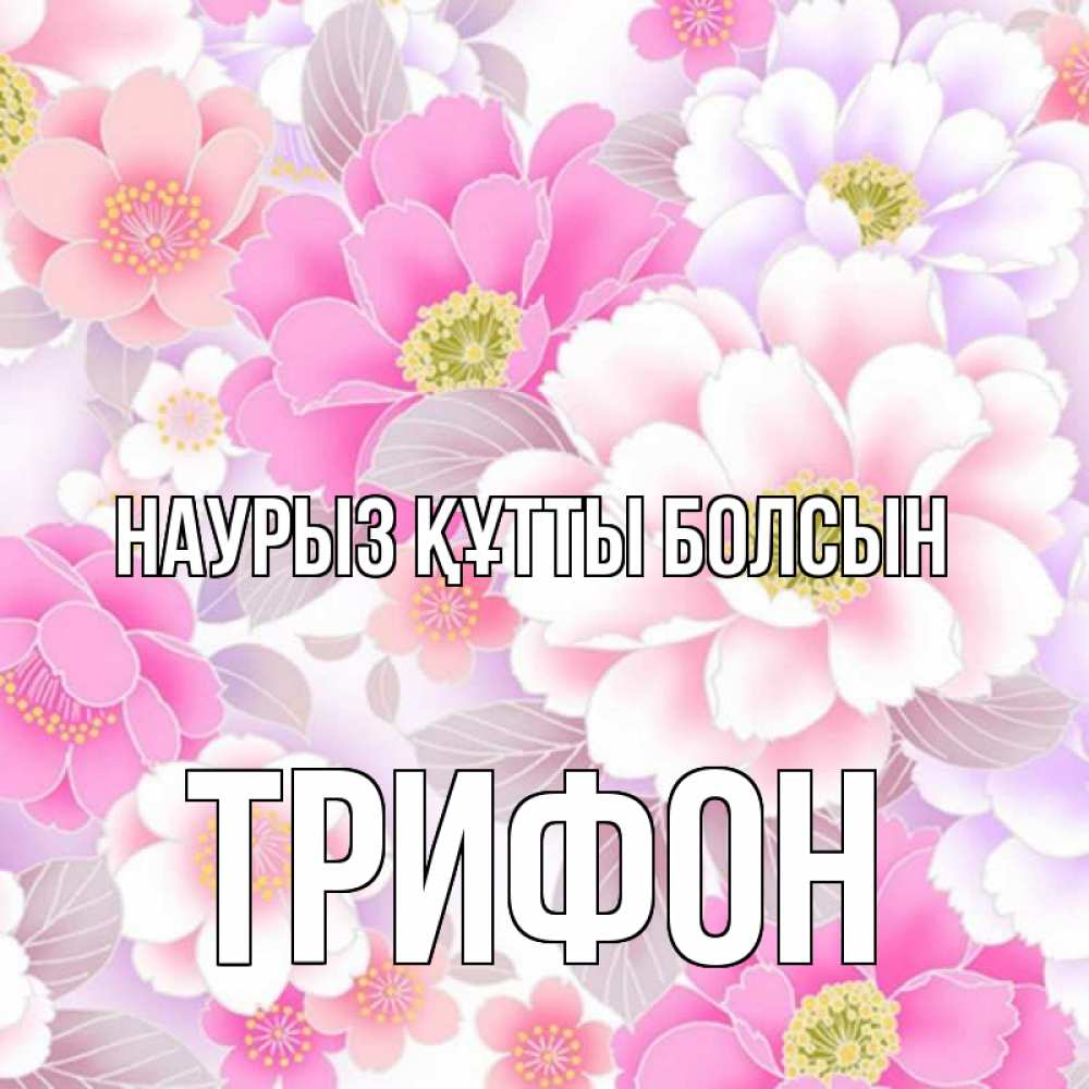 Открытка на каждый день с именем, Трифон Наурыз құтты болсын для женщин Прикольная открытка с пожеланием онлайн скачать бесплатно 