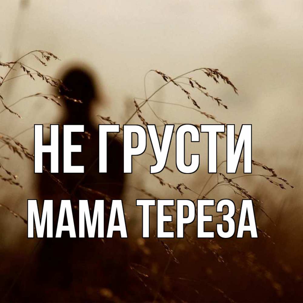 Открытка на каждый день с именем, Мама-Тереза Не грусти грусть Прикольная открытка с пожеланием онлайн скачать бесплатно 