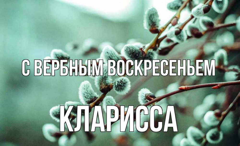 Открытка на каждый день с именем, Кларисса С вербным воскресеньем верба Прикольная открытка с пожеланием онлайн скачать бесплатно 