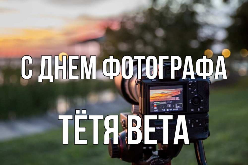 Открытка на каждый день с именем, Тётя-Вета С днем фотографа с днем фотографа Прикольная открытка с пожеланием онлайн скачать бесплатно 