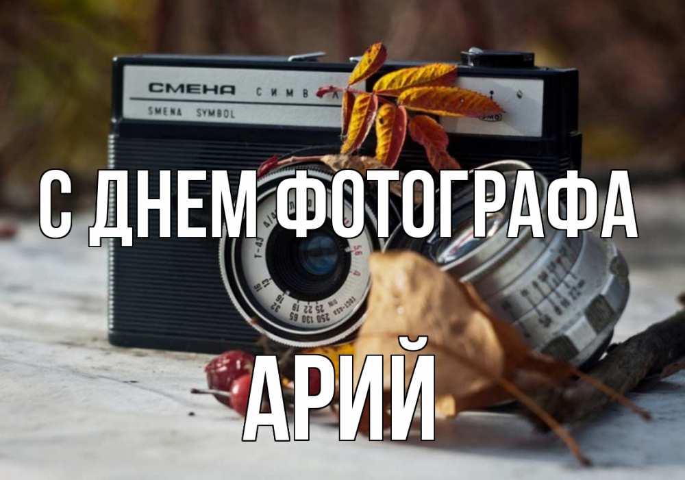 Открытка на каждый день с именем, Арий С днем фотографа с днем фотографа Прикольная открытка с пожеланием онлайн скачать бесплатно 