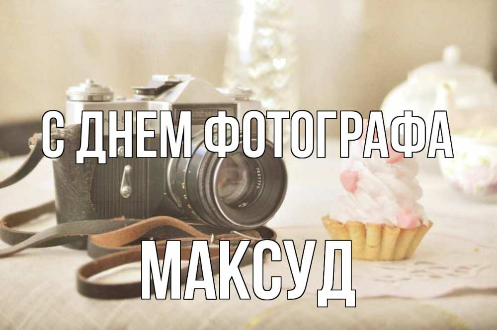 Открытка на каждый день с именем, Максуд С днем фотографа с днем фотографа Прикольная открытка с пожеланием онлайн скачать бесплатно 