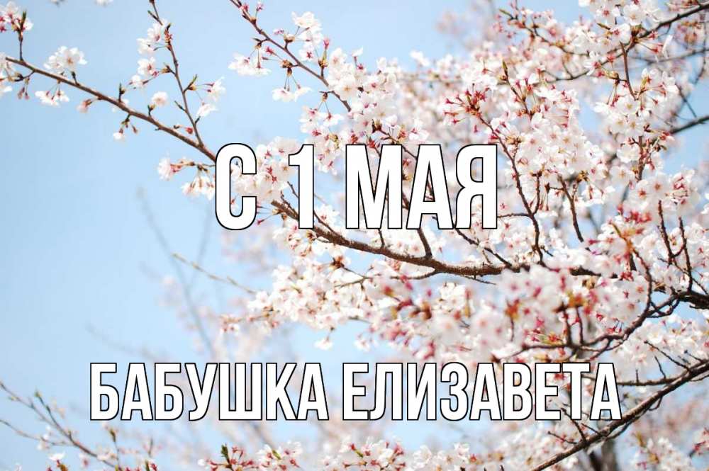 Открытка на каждый день с именем, Бабушка-Елизавета С 1 мая С 1 мая Прикольная открытка с пожеланием онлайн скачать бесплатно 