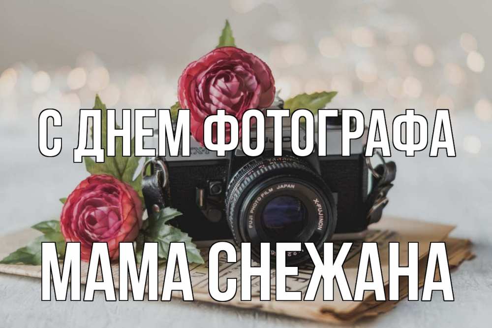 Открытка на каждый день с именем, Мама-Снежана С днем фотографа с днем фотографа Прикольная открытка с пожеланием онлайн скачать бесплатно 