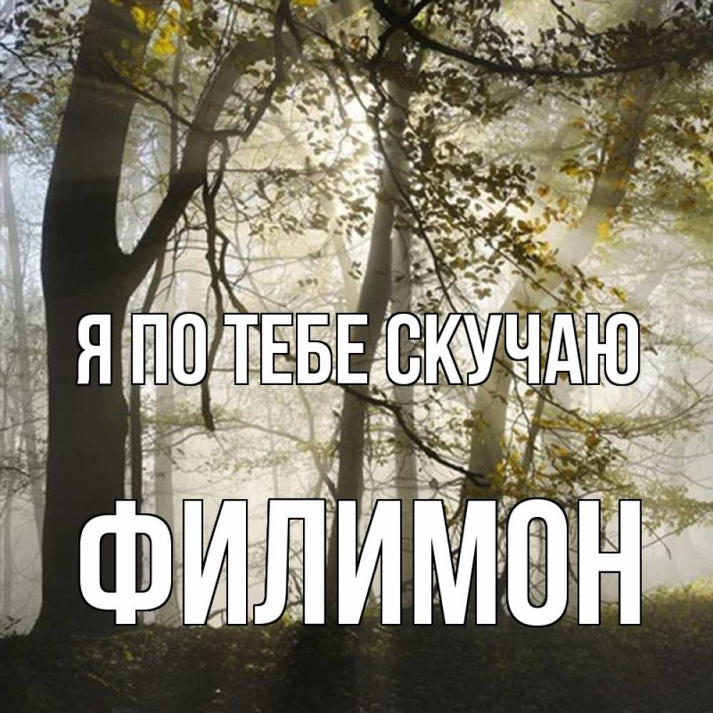 Открытка на каждый день с именем, Филимон Я по тебе скучаю грустно Прикольная открытка с пожеланием онлайн скачать бесплатно 