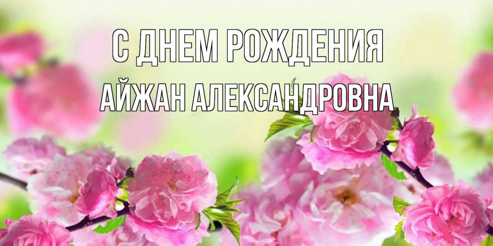 Картинка С днем рождения, Айжан Александровна