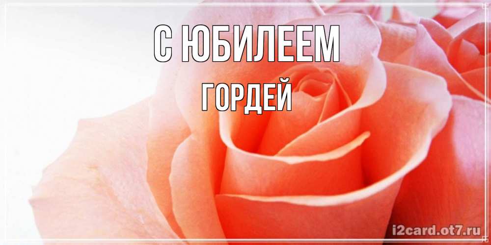 Открытка на каждый день с именем, Гордей С юбилеем розы для поздравления с днем рождения Прикольная открытка с пожеланием онлайн скачать бесплатно 