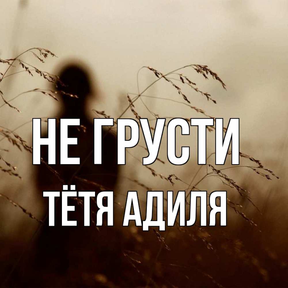 Открытка на каждый день с именем, Тётя-Адиля Не грусти грусть Прикольная открытка с пожеланием онлайн скачать бесплатно 